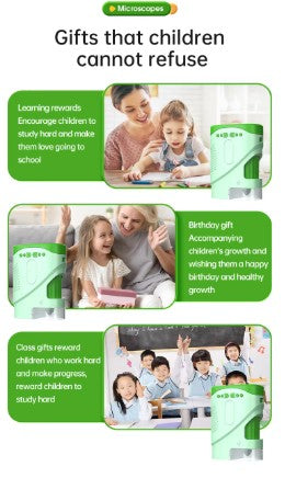 Portable 2-inch IPS Screen 2MP 1000X Zoom Outdoor Educational Plastic XV-70 Nature Exploration Kids Microscope & Telescope Toy