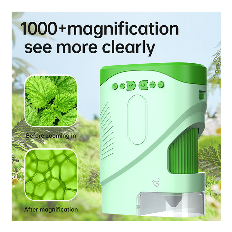 Portable 2-inch IPS Screen 2MP 1000X Zoom Outdoor Educational Plastic XV-70 Nature Exploration Kids Microscope & Telescope Toy