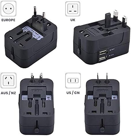 Universal All-in-one Travel Socket Adapter, 3.5 x 2 x 2 inches