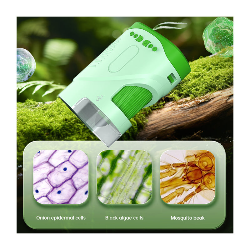 Portable 2-inch IPS Screen 2MP 1000X Zoom Outdoor Educational Plastic XV-70 Nature Exploration Kids Microscope & Telescope Toy