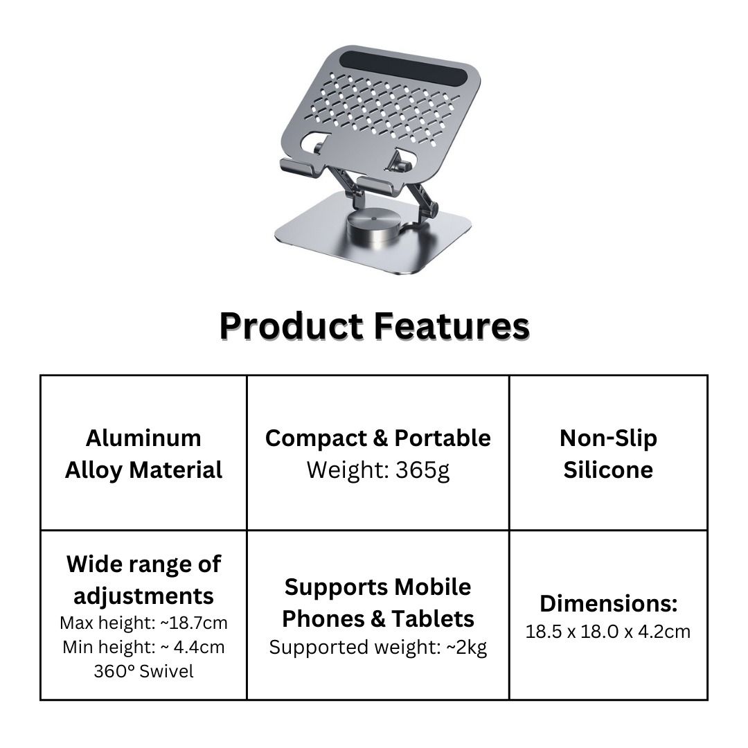 Adjustable Tablet Stand for Desk & Travel