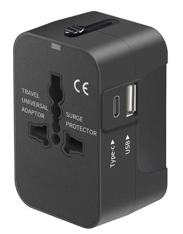 Universal All-in-one Travel Socket Adapter, 3.5 x 2 x 2 inches