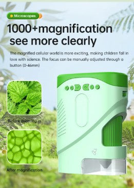 Portable 2-inch IPS Screen 2MP 1000X Zoom Outdoor Educational Plastic XV-70 Nature Exploration Kids Microscope & Telescope Toy