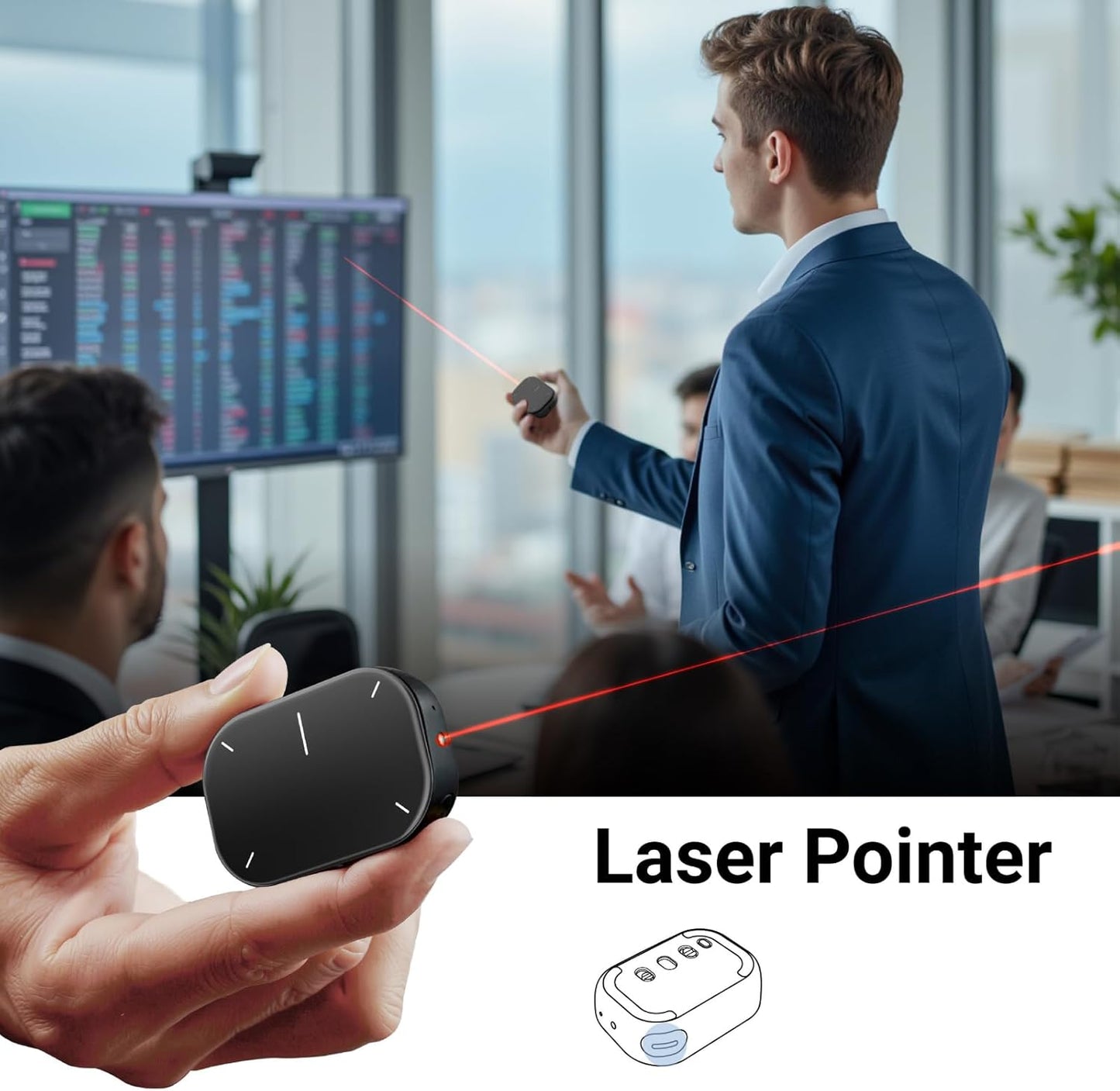 AI Mouse (Smart Gesture-Controlled Wireless Mouse) - Black